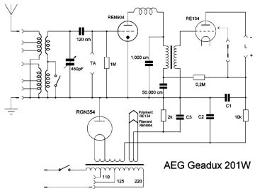 AEG Geadux 201W schematic circuit diagram